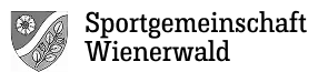 Sportgemeinschaft Wienerwald Schriftzug mit Wienerwald Wappen